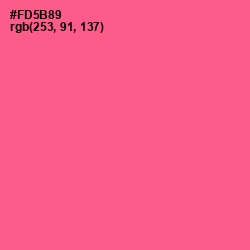 #FD5B89 - French Rose Color Image