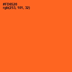 #FD6520 - Burning Orange Color Image