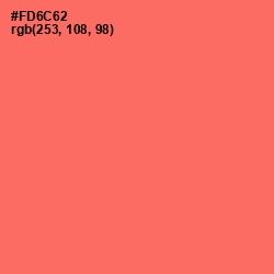 #FD6C62 - Sunglo Color Image