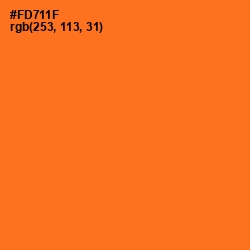 #FD711F - Pumpkin Color Image