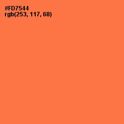 #FD7544 - Coral Color Image