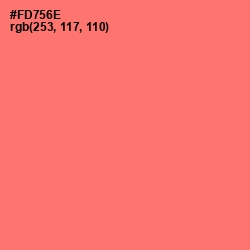 #FD756E - Brink Pink Color Image