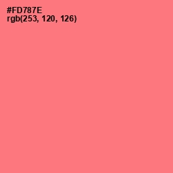 #FD787E - Brink Pink Color Image