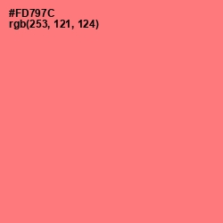 #FD797C - Brink Pink Color Image