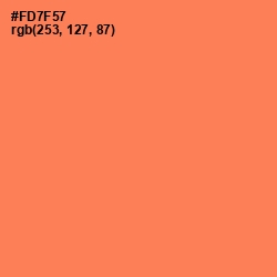 #FD7F57 - Coral Color Image
