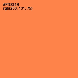 #FD834B - Tan Hide Color Image