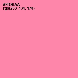 #FD86AA - Tickle Me Pink Color Image