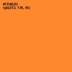 #FD882D - Neon Carrot Color Image