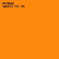#FD890E - Tangerine Color Image