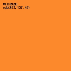 #FD892D - Neon Carrot Color Image