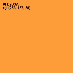 #FD9D3A - Neon Carrot Color Image