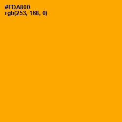 #FDA800 - Yellow Sea Color Image