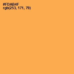 #FDAB4F - Yellow Orange Color Image