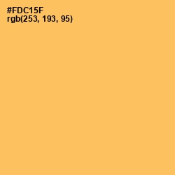#FDC15F - Cream Can Color Image