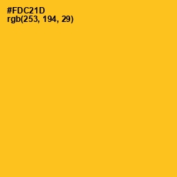 #FDC21D - Lightning Yellow Color Image