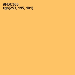 #FDC365 - Goldenrod Color Image