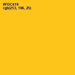 #FDC419 - Lightning Yellow Color Image