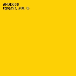 #FDD006 - Gold Color Image