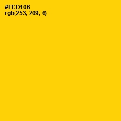 #FDD106 - Gold Color Image