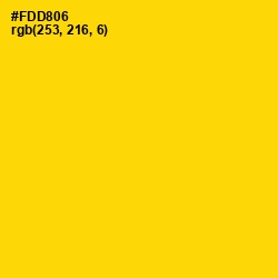 #FDD806 - School bus Yellow Color Image