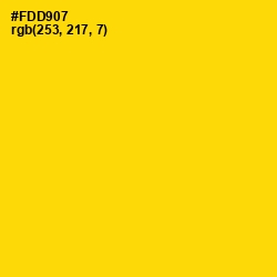 #FDD907 - School bus Yellow Color Image
