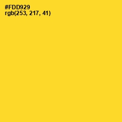 #FDD929 - Golden Dream Color Image