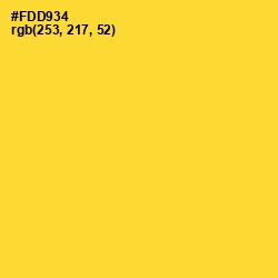 #FDD934 - Bright Sun Color Image