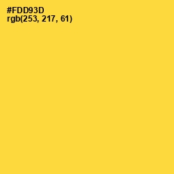 #FDD93D - Bright Sun Color Image