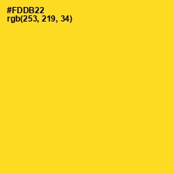 #FDDB22 - Golden Dream Color Image