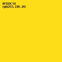 #FDDC18 - Candlelight Color Image