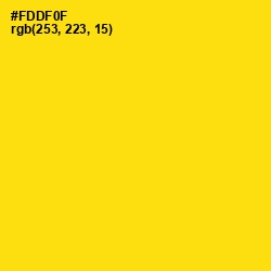 #FDDF0F - School bus Yellow Color Image