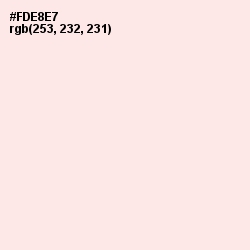 #FDE8E7 - Fair Pink Color Image