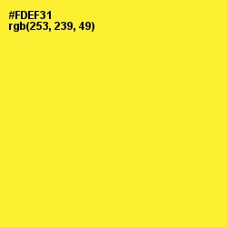 #FDEF31 - Golden Fizz Color Image