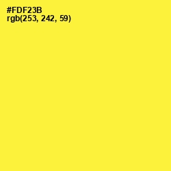 #FDF23B - Golden Fizz Color Image
