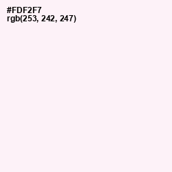 #FDF2F7 - Lavender blush Color Image