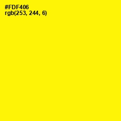 #FDF406 - Yellow Color Image