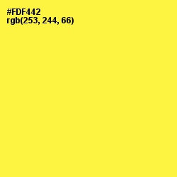 #FDF442 - Gorse Color Image