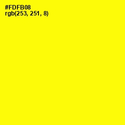 #FDFB08 - Yellow Color Image