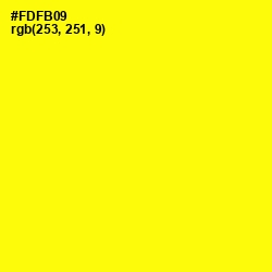 #FDFB09 - Yellow Color Image