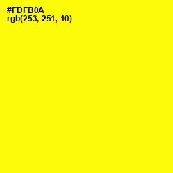 #FDFB0A - Yellow Color Image