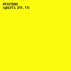 #FDFB0D - Yellow Color Image