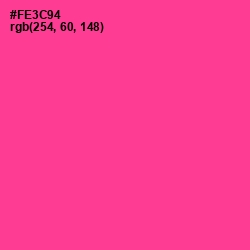 #FE3C94 - Wild Strawberry Color Image