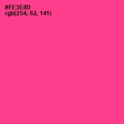 #FE3E8D - Wild Strawberry Color Image
