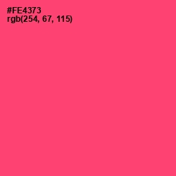 #FE4373 - Wild Watermelon Color Image