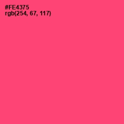 #FE4375 - Wild Watermelon Color Image