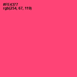 #FE4377 - Wild Watermelon Color Image