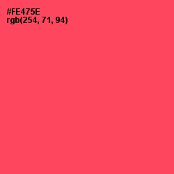 #FE475E - Sunset Orange Color Image