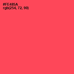 #FE485A - Sunset Orange Color Image