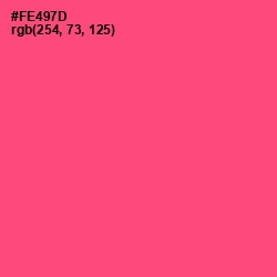 #FE497D - Wild Watermelon Color Image