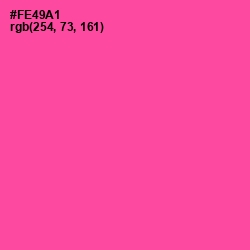#FE49A1 - Brilliant Rose Color Image